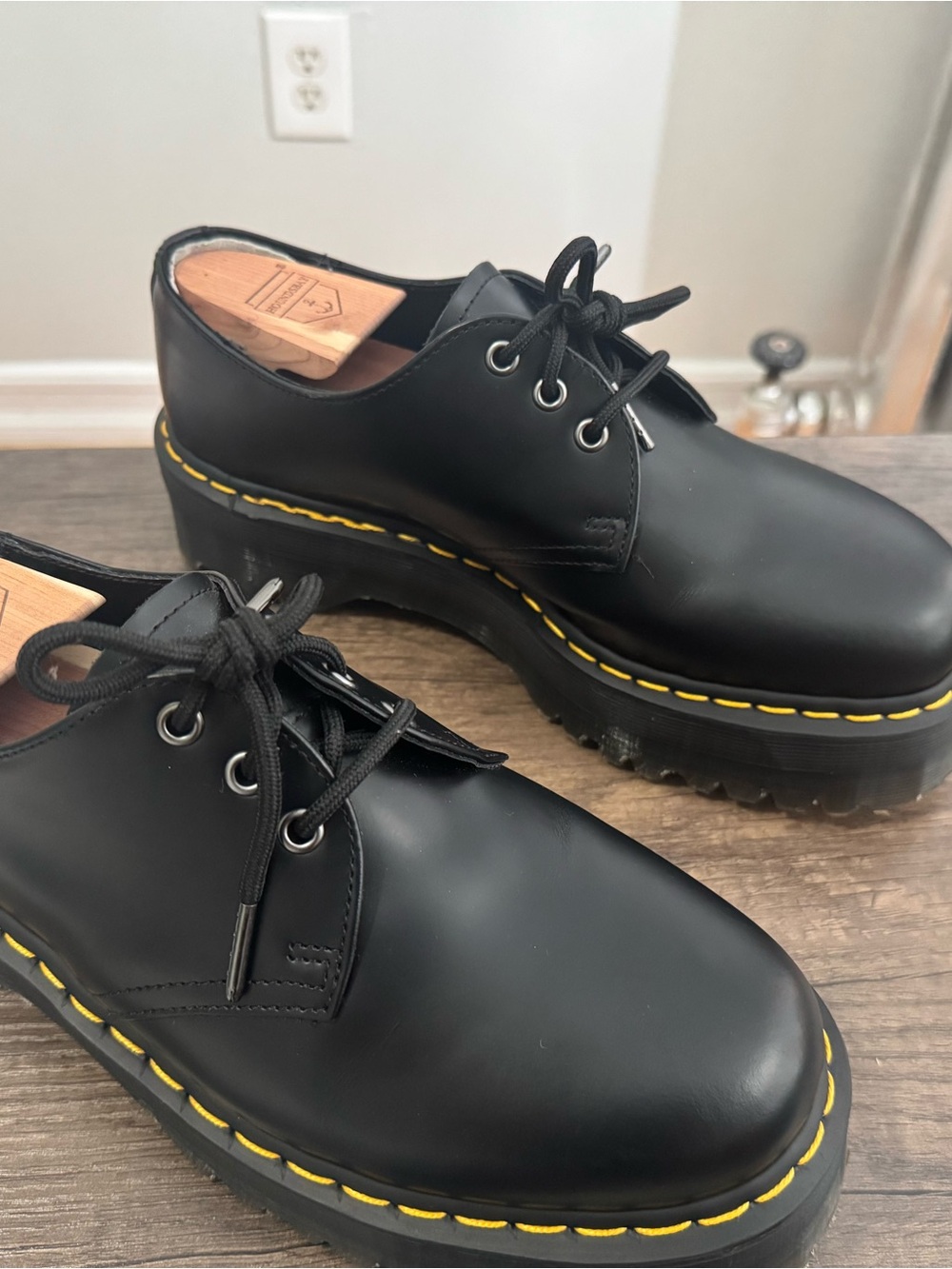 Dr. Martens 1461 Quad Black Leather Platform Shoes Men’s US 10 / EU 43